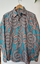 Chemise Homme Africaine Tissu Wax Taille M Mesures Sur Les Photos Neuve