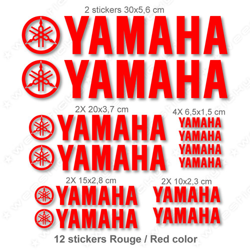 Stickers yamaha rouge - 12,