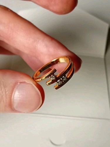 Bague plaquée probablement - or,
