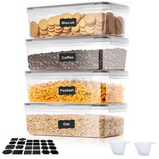 3.2L Boite Hermetique Alimentaire, 4 Boîtes Alimentaires en Plastique Sans BP...