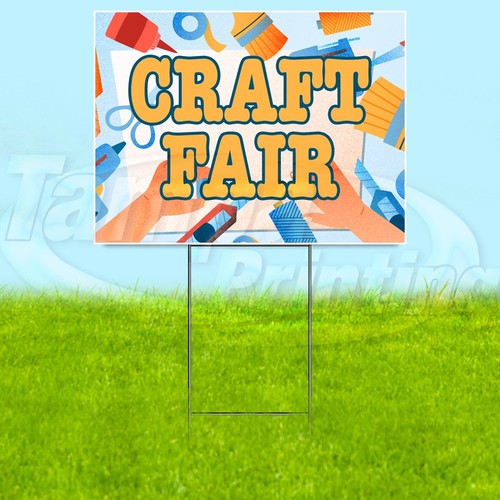 Craft fair 18x24 yard sign - craft,