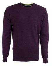 Pull fin homme prune bordeaux