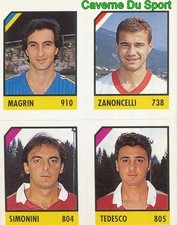 085 MAGRIN ZANONCELLI SIMONINI TEDESCO CARD CARTA CALCIO QUIZ VALLARDI 1991