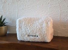 Trousse Pochette Maquillage Sephora Ecru.17x16x7 Neuve