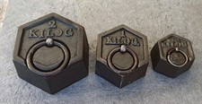 Série poids 3,5kg Hexagonale ancien en fonte pour balance