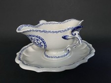 RARE ANCIENNE SAUCIÈRE SERVICE FAÏENCE FINE GIEN DÉCOR ROUEN 1935 IVOIRE