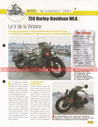 Harley davidson wla 750 - davidson, ww2