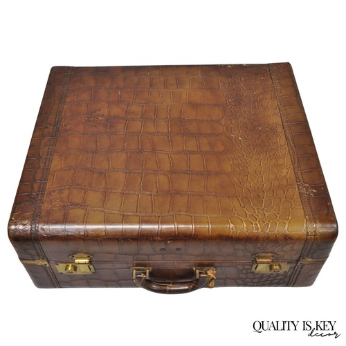 Vintage art deco brown leather - vintage,