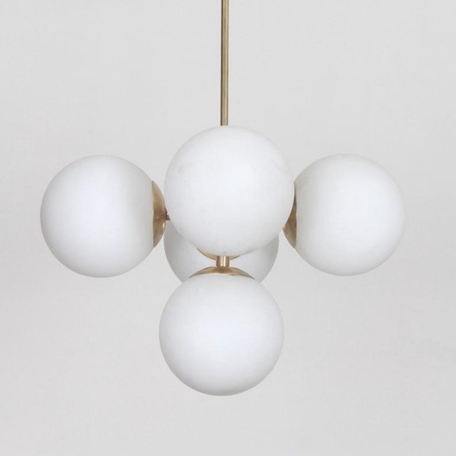 Lustre globe laiton - laiton, brut