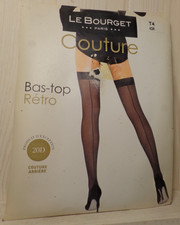 LE BOURGET - BAS STAY-UP - COUTURE ARRIERE - T. 4 NOIR