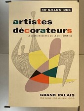 Guy Georget 40ème Salon des artistes décorateurs 1956 Affiche Originale Expo