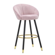 Tabouret de Bar Design "Prague" 104cm Rose