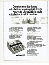 Publicité Advertising 018  1979  Olivetti   calculatrice imprimante  Logos 78 B