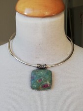 Collier torque en argent avec