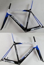Kardan Carbon Vélo de Course Cadre 1250gramm Bleu-Blanc L 55cm Avec Fourche Neuf