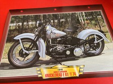 Harley Davidson Knucklehead 1946 fiche carte moto passion collection Atlas