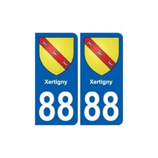 88 Xertigny blason autocollant