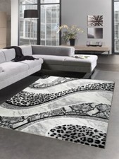 Tapis moderne tapis du salon léopard gris noir