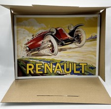 Plaque métal voiture RENAULT 1920's - 40x30 cm - Réédition - Neuf