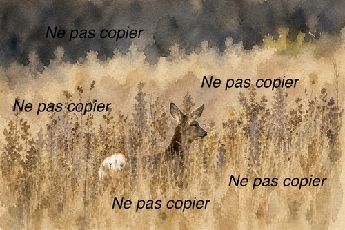 Aquarelle chevreuil - chevreuil,