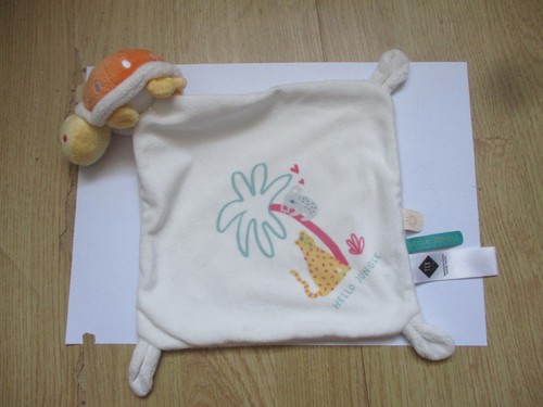 Doudou plat carré tortue