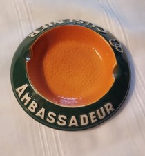 Cendrier Publicitaire Bistrot ambassadeur cusenier faïence de Longchamp 