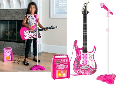 Guitare électrique rose set - guitare,