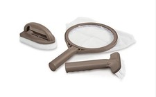 Kit entretien nettoyage spa brosse incurvée épuisette tampon à récurer  INTEX