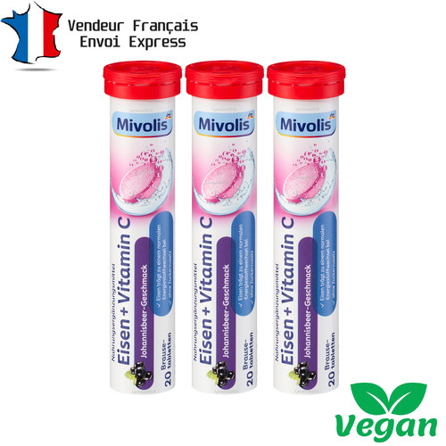 Fer vitamine c effervescents - fer, +