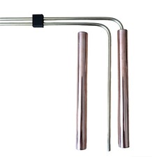 Baguette Sourcier Laiton 32cm Poignée Cuivre Sur Roulements Radiesthesie