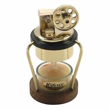 Mini machine à vapeur avec bougie chauffe-plat en cire d'abeille et volant