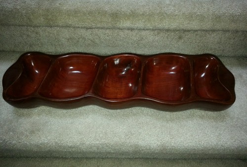 Mahogany condiment tray - mahogany,
