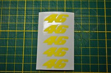 5 STICKERS FLUO  46  VALENTINO ROSSI Moto GP ,vr46 autocollant moto FLUO 11x30mm