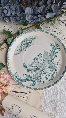 Ancienne petite assiette terre - petite,