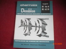 ANCIENNE  NOTICE  D'ENTRETIEN  +  CP  DES  CHARRUES  REVERSIBLES   DEMBLON