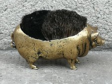 Sculpture cochon bronze de Vienne ? essuie plume vienna ? brush pink