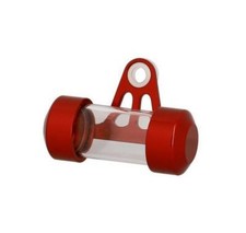 Support/porte vignette assurance alu rouge (tube court) - 70mm marque Blackway