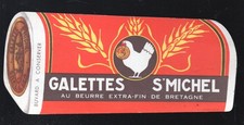 vieux papiers publicité:  étiquette(?) GALETTES ST MICHEL   (P47478)