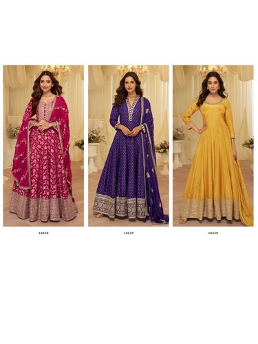Robe anarkali prête - robe, à