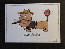 CP ILLUSTREE VIERGE HUMOUR JEU DE MOTS - CHAT CHA CHA - 5109