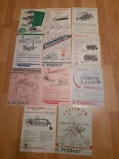 Lot 9 Publicités Matériels Agricole C . PUZENAT Rateau Faneur Bineuse Faucheuse 