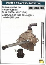 Pompe Rotative Pour Transvasement Fûts Huile Gasole Kérosène Tube Métal 110Cm