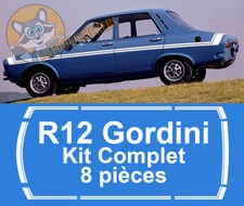 KIT BANDES BLANCHES POUR RENAULT R12 GORDINI AUTOCOLLANT STICKER AUTO BD567