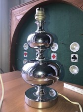 Pied De Lampe En Metal Chromé