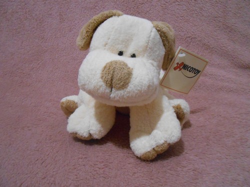 Peluche doudou chien écru - doudou,