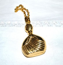 TED LAPIDUS Porte-clé flacon doré - Bijou de sac vintage Collection parfumeur