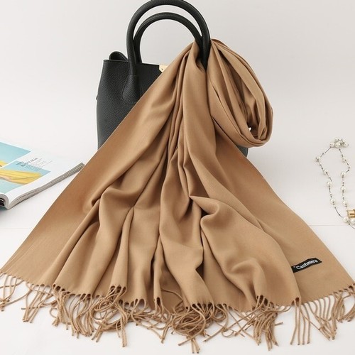 Echarpe étole beige camel