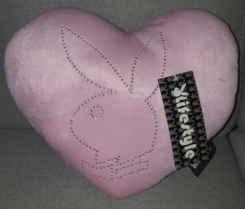 Coussin playboy coeur rose - coussin,