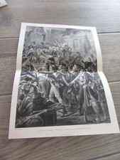 GRANDE GRAVURE LITHOGRAPHIE 1900 ENROLEMENT VOLONTAIRE 1792 PLACE PALAIS ROYAL