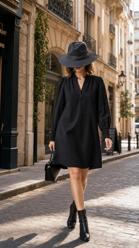 Robe noire femme - , kaffe